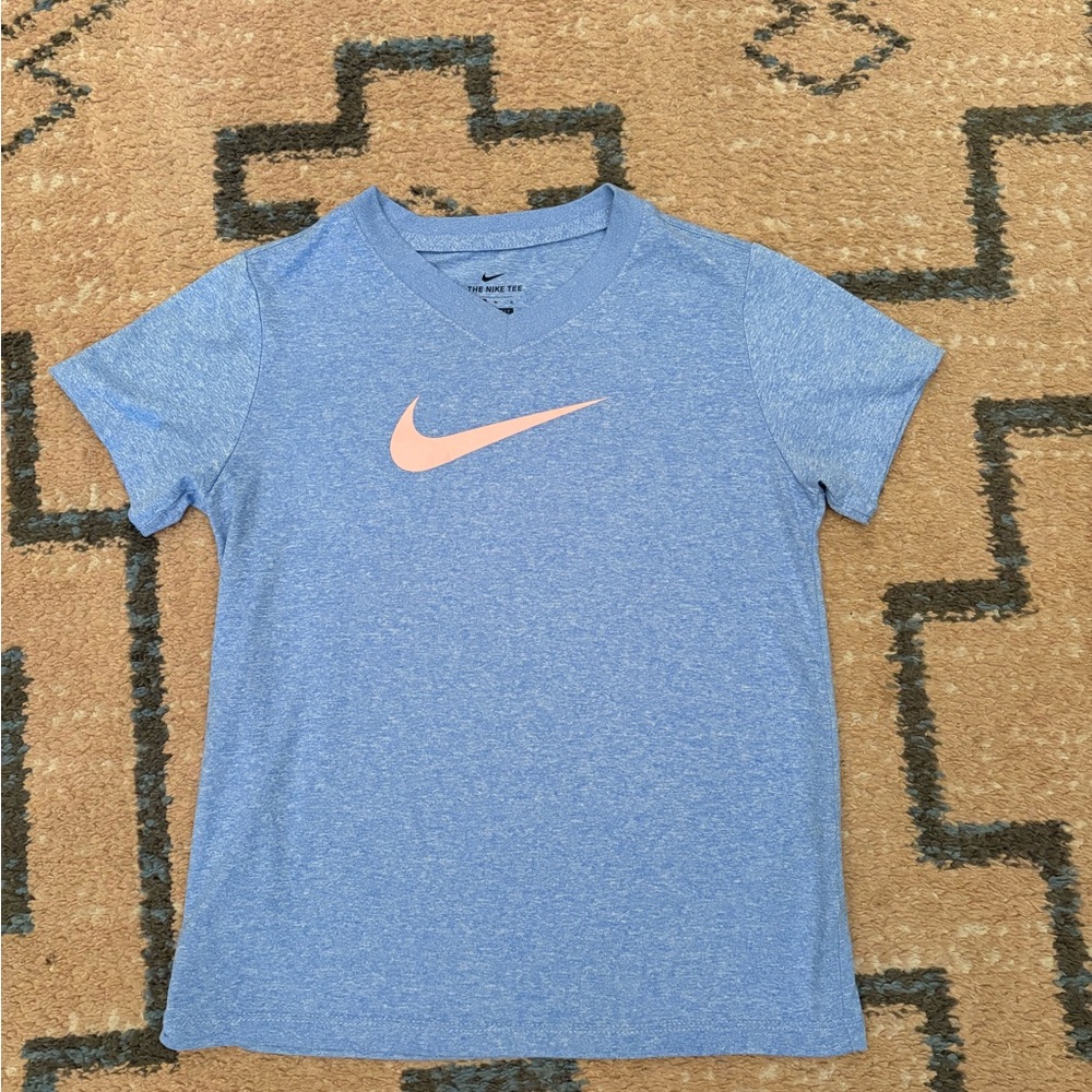 Nike Blue and Pink Short Sleeve Tee